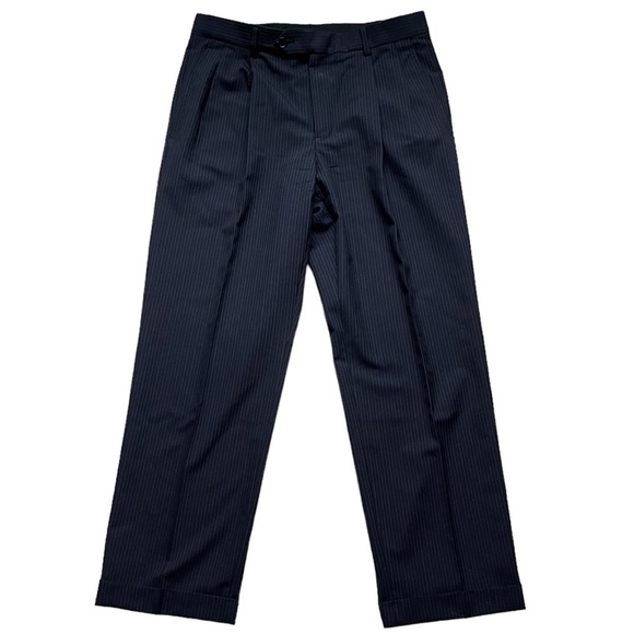 Brooks Brothers Other - Brooks Brothers Men’s 100% Wool Navy Blue Pinstripe Pants Size 32 x 29